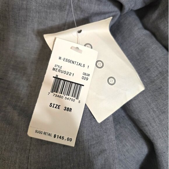Claiborne NWT Gray Linen Blend Single Breasted Sports Coat Blazer Sz 38R - Picture 12 of 12